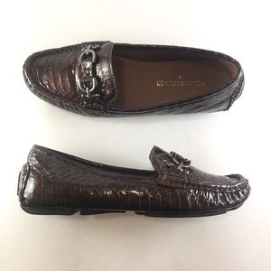 Donald J Pliner Viky Leather Loafers Size 6.5